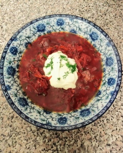 bortsch ukrainien, soupe à la betterave rouge