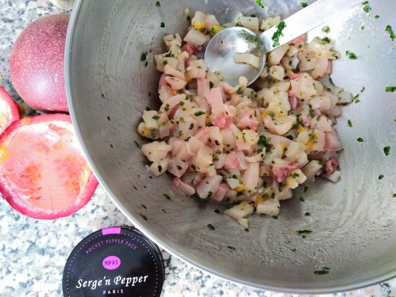 Preparation pour tartare d'espadon