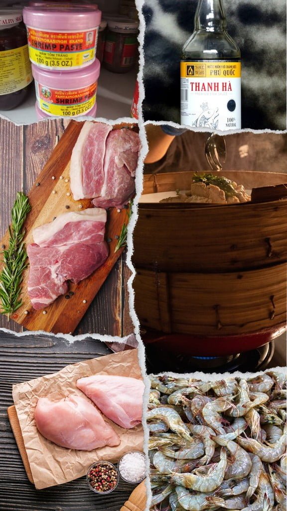 Ingrédients pour curry à la vapeur