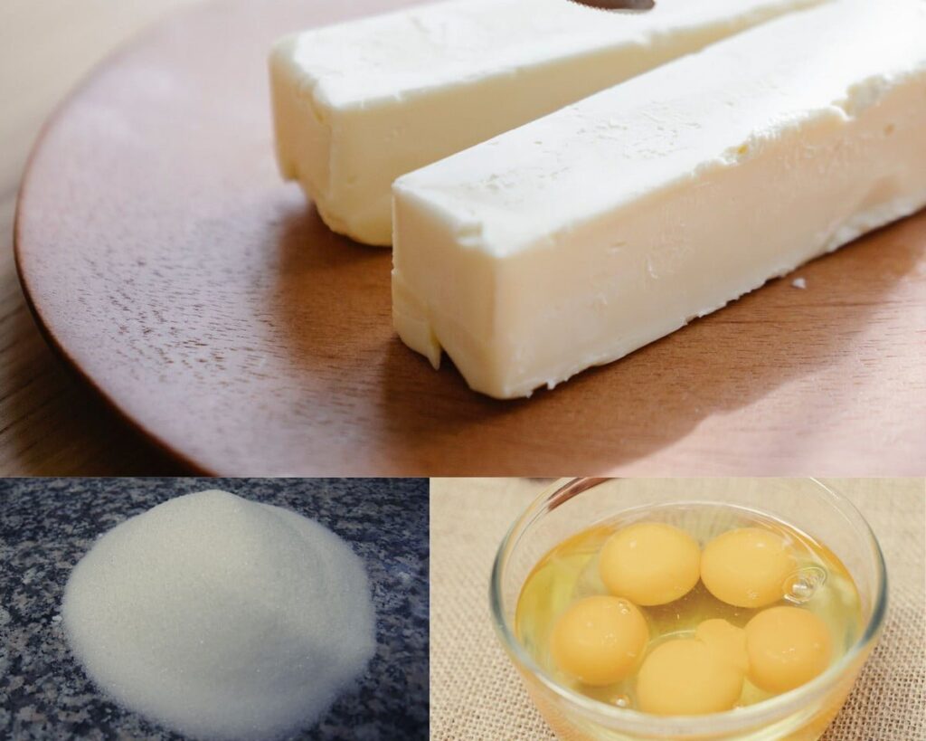 Ingrédients pour la crème au beurre