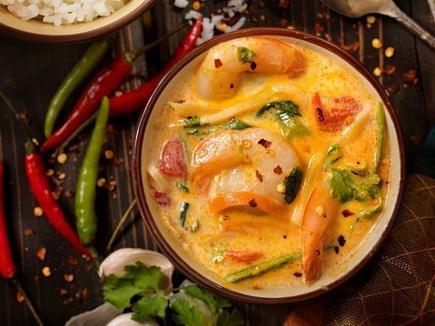 curry de crevettes à la thaie