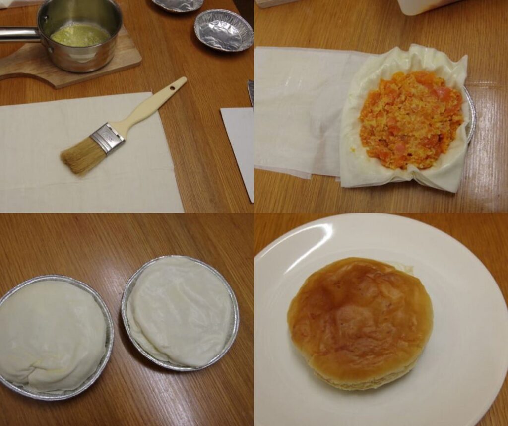 Pastilla aux carottes glacées au citron et cannelle