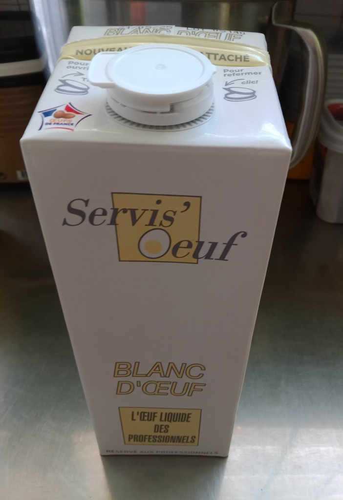 Blancs d'œuf pasteurisés en brique